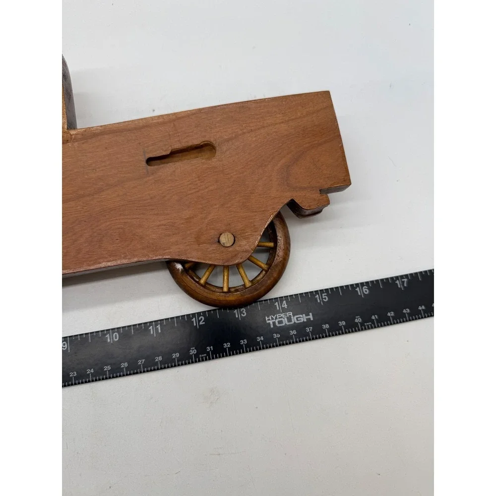 Vintage Wooden Antique Truck Wall Key Rack 5 Hook Entryway Organizer
